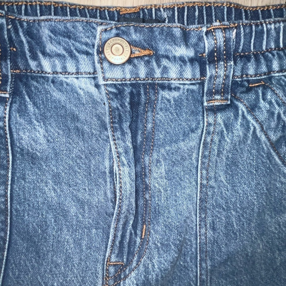 Aeropostale 90s Baggy Cargo Jeans Blue Denim High Waisted Wide Leg Womens Large - Picture 5 of 9